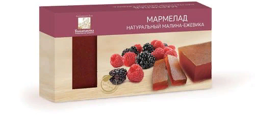 №2 Мармелад пластовый 210г МАЛИНА-ЕЖЕВИКА в Павлове