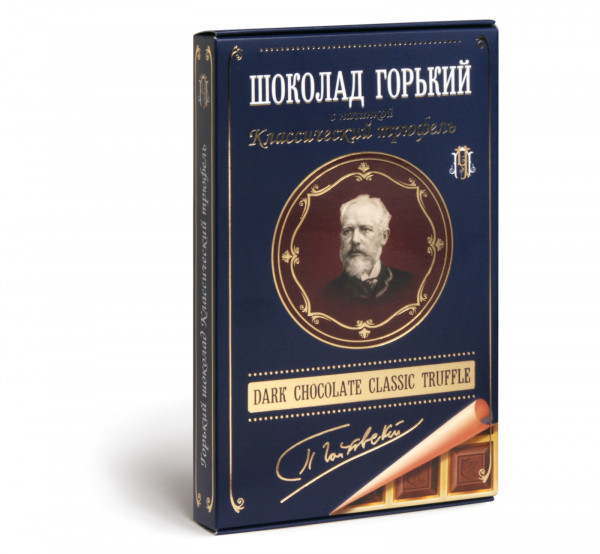 №1 Фабрика Томер  Горький шоколад ТРЮФЕЛЬ классический (Чайковский), 112г в Павлове