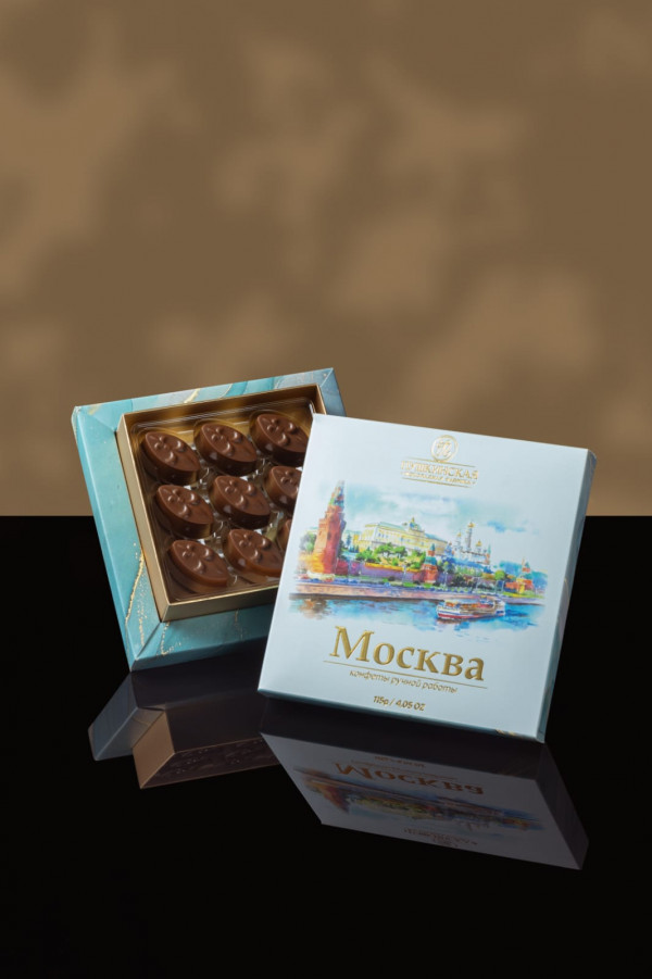 №1 Пушкинская фабрика Конфеты Миндаль (Москва), 115г(голубая коробка) в Павлове