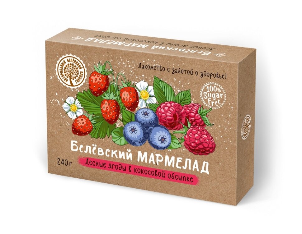  Мармелад белевский на фруктозе 240г "ЛЕСНЫЕ ЯГОДЫ"  в Павлове